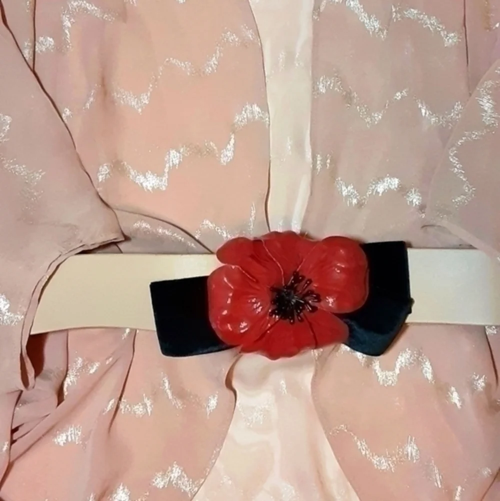 Vintage Leather Flower Belt